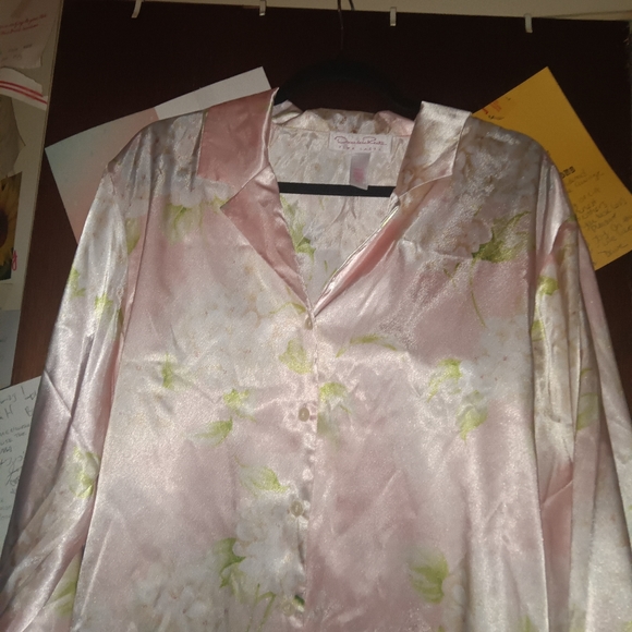 OSCAR DE LA RENTA Silky pajama top XL - Picture 6 of 8